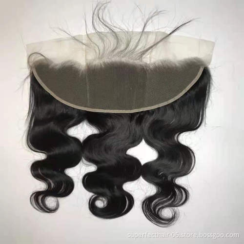 Wholesale Cheap 100% Cuticle Aligned Virgin Hair Transparent Thin Swiss Lace 13x4  Film Lace Frontal Closure